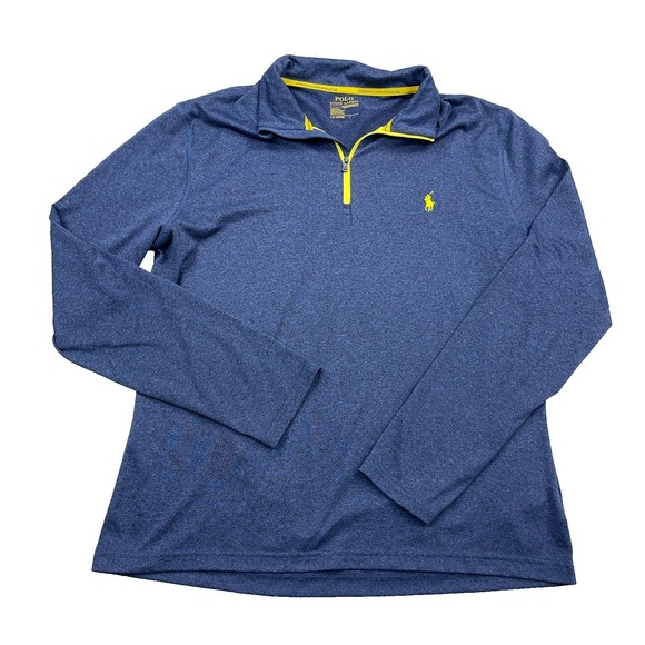 Polo Ralph Lauren Other - Polo Ralph Lauren Sweater Men Large Blue Pullover 1/4 Zip Performance Wicking